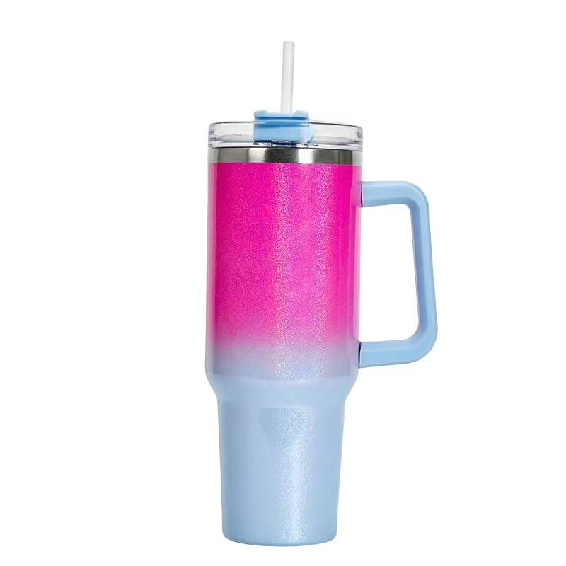 Stainless Steel Vacuum Insulated Tumbler Mug Cup 40 oz with Lid and Straw for Water, Iced Tea or Coffee