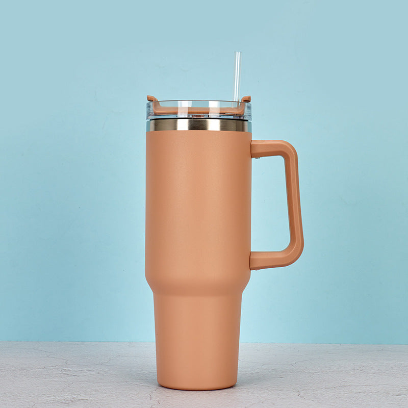 Stainless Steel Vacuum Insulated Tumbler Mug Cup 40 oz with Lid and Straw for Water, Iced Tea or Coffee